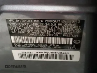 2014 Lexus IS 350 z VIN JTHCE1D29E5003519, wystawiony jako Copart lot #44748635 z przebiegiem 129 859 mil mil oraz Szkoda całkowita • Salvage title. Historia ofert i sprzedaży dostępna na DreamBid. Obrazek 12.