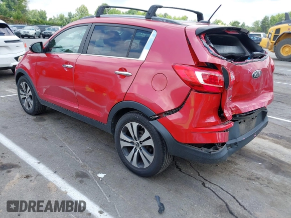 2013 Kia Sportage EX with VIN KNDPC3A27D7475195, listed as a IAAI auction lot 42623097 with 88,728 mi miles and . Bid and sale history available at DreamBid. Image 3.