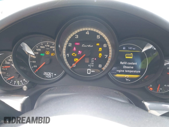 2016 Porsche 911 Turbo with VIN WP0AD2A97GS166077, listed as a IAAI auction lot 41568972 with 26,064 mi miles. Bid and sale history available at carsss.com. Image 7.