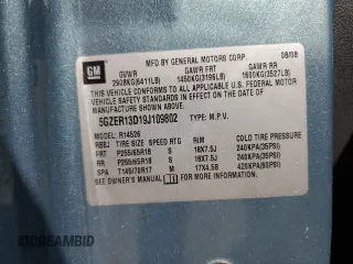 2009 Saturn Outlook XE z VIN 5GZER13D19J109802, wystawiony jako Copart lot #58628354 z przebiegiem 112 847 mil mil oraz Szkody całkowita. Historia ofert i sprzedaży dostępna na DreamBid. Obrazek 14.