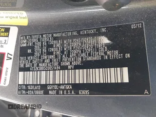 2012 Toyota Venza LE with VIN 4T3ZK3BB5CU051494, listed as a IAAI auction lot 41843328 with 166,517 mi miles and . Bid and sale history available at DreamBid. Image 9.