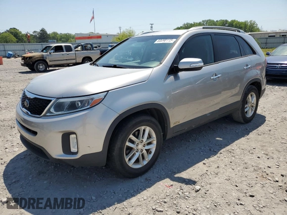 2014 Kia Sorento LX with VIN 5XYKTCA61EG438449, listed as a Copart auction lot 53690115 with 167,497 mi miles and Clean Title. Bid and sale history available at carsss.com. Image 1.