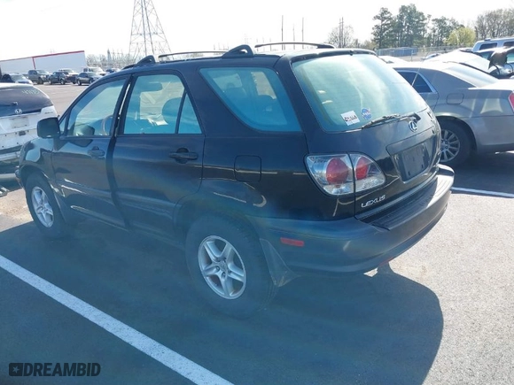 2001 Lexus RX 300 with VIN JTJGF10U910088633, listed as a IAAI auction lot 41859055 with 279,477 mi miles. Bid and sale history available at carsss.com. Image 3.