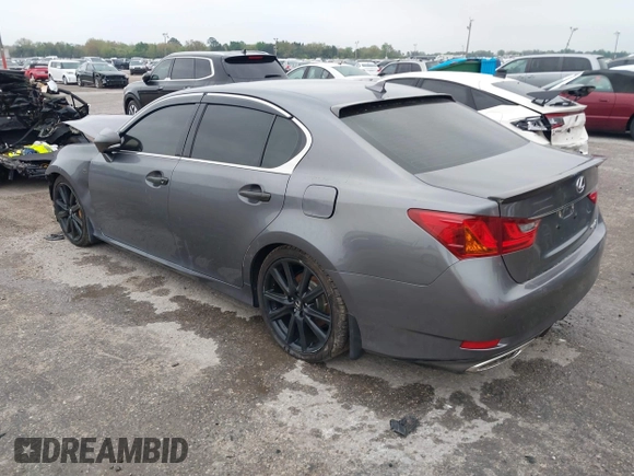 2014 Lexus GS 350 with VIN JTHBE1BL8E5038849, listed as a IAAI auction lot 35214694 with 102,788 mi miles. Bid and sale history available at carsss.com. Image 3.