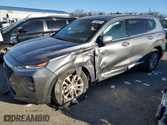 2019 Hyundai Santa Fe SEL with VIN 5NMS3CAD2KH008493, listed as a Copart auction lot 35865073 with 0 mi miles. Bid and sale history available at carsss.com. Image 1.