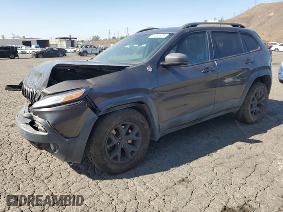 2017 Jeep Cherokee Trailhawk L Plus with VIN 1C4PJMBS4HD237094, listed as a Copart auction lot 61051675 with 104,852 mi miles and Salvage title. Bid and sale history available at DreamBid. Image 1.