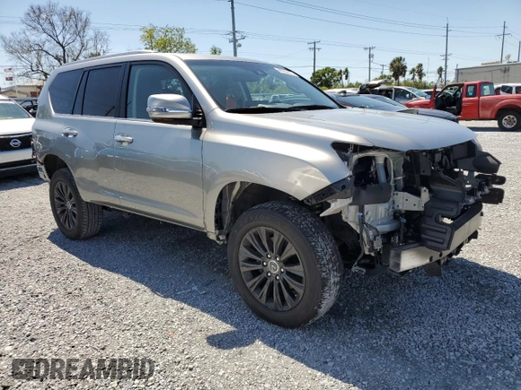 2023 Lexus GX with VIN JTJAM7BX0P5368300, listed as a Copart auction lot 49230015 with 17,953 mi miles and Salvage Title. Bid and sale history available at carsss.com. Image 4.