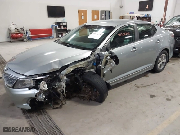 2014 Kia Optima Hybrid LX with VIN KNAGM4AD4E5068904, listed as a IAAI auction lot 41236015 with NaN miles. Bid and sale history available at carsss.com. Image 17.
