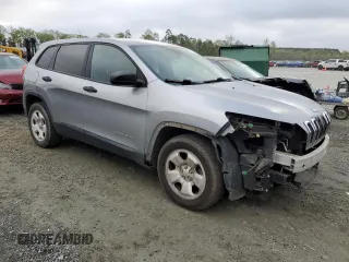 2015 Jeep Cherokee Sport with VIN 1C4PJLAB5FW541998, listed as a Copart auction lot 51995275 with 187,577 mi miles and Salvage Title. Bid and sale history available at carsss.com. Image 4.