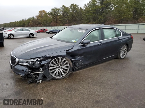 2016 BMW 7 Series 750i xDrive with VIN WBA7F2C57GG415427, listed as a Copart auction lot 36699423 with 0 mi miles. Bid and sale history available at carsss.com. Image 1.
