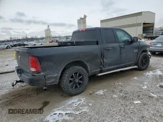 2018 Ram 1500 Express with VIN 1C6RR6FG1JS127115, listed as a Copart auction lot 43017055 with 87,487 mi miles and Salvage title. Bid and sale history available at DreamBid. Image 3.