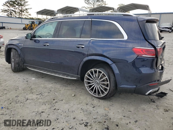 2021 Mercedes-Benz GLS with VIN 4JGFF8KE0MA291269, listed as a Copart auction lot 43530265 with 55,124 mi miles and Salvage Title. Bid and sale history available at carsss.com. Image 2.