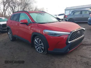 2023 Toyota Corolla Cross XLE with VIN 7MUDAABG0PV075695, listed as a IAAI auction lot 41170086 with 5,789 mi miles and . Bid and sale history available at DreamBid. Image 1.