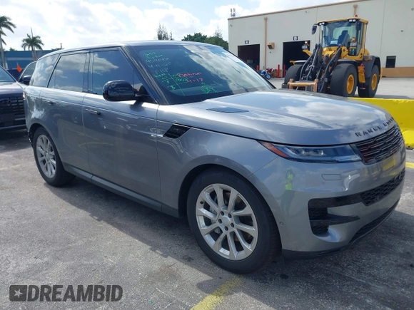 2025 Land Rover Range Rover Sport SE with VIN SAL1P9EU6SA454047, listed as a IAAI auction lot 42114044 with 5,620 mi miles. Bid and sale history available at carsss.com. Image 1.