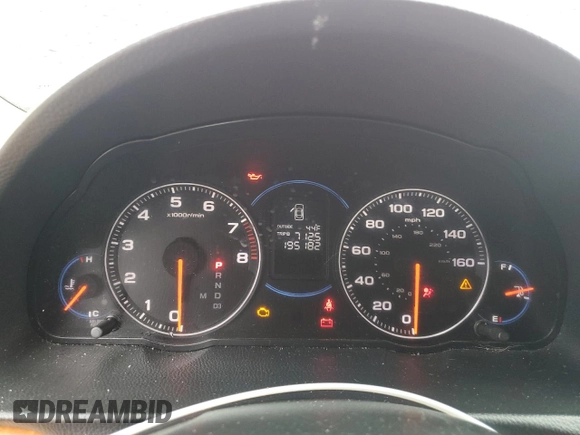 2005 Acura TSX with VIN JH4CL96825C032653, listed as a Copart auction lot 51695135 with 195,182 mi miles and Salvage Title. Bid and sale history available at DreamBid. Image 9.