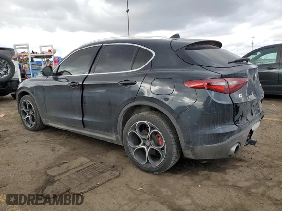 2019 Alfa Romeo Stelvio Ti with VIN ZASPAKBN4K7C42498, listed as a Copart auction lot 43219645 with 102,115 mi miles and Clean title. Bid and sale history available at DreamBid. Image 2.