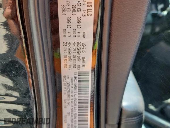 2015 Dodge Durango Limited с VIN 1C4RDHDG9FC850119, выставлен на аукционе Copart как лот 61077385 с пробегом 164 029 миль миль и Списание • Salvage title. История ставок и продаж доступна на DreamBid. Изображение 13.