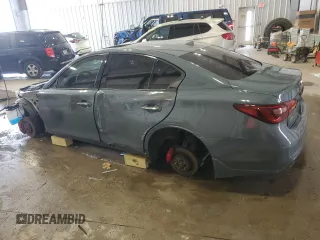 2021 Infiniti Q50 Red Sport 400 with VIN JN1FV7DR4MM880053, listed as a Copart auction lot 50121485 with 39,037 mi miles and Non repairable. Bid and sale history available at DreamBid. Image 2.