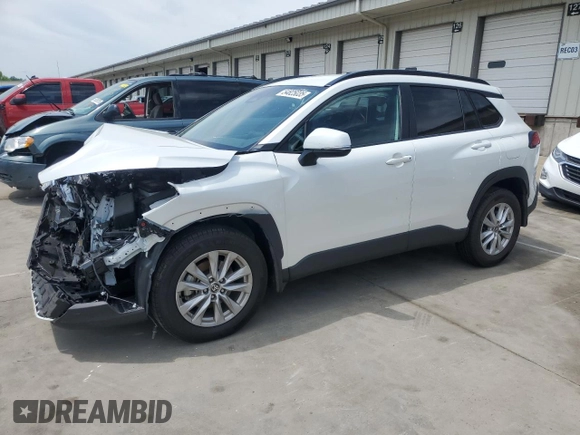 2023 Toyota Corolla Cross LE with VIN 7MUCAAAG2PV053730, listed as a Copart auction lot 54825035 with 33,313 mi miles and Salvage title. Bid and sale history available at DreamBid. Image 1.