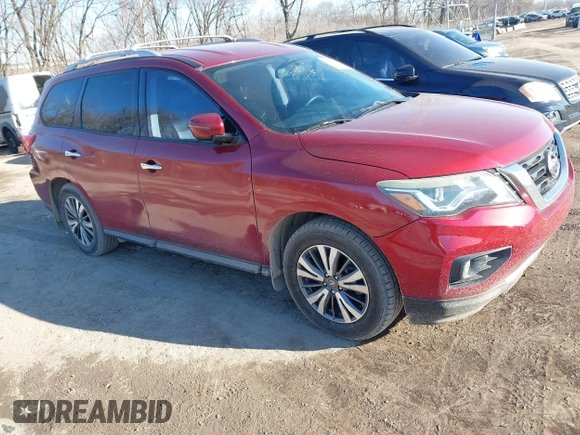 2018 Nissan Pathfinder SL with VIN 5N1DR2MN5JC611324, listed as a IAAI auction lot 41444355 with 68,787 mi miles. Bid and sale history available at carsss.com. Image 1.