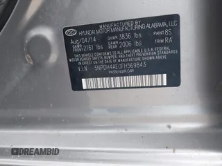 2015 Hyundai Elantra SE с VIN 5NPDH4AE0FH569843, выставлен на аукционе IAAI как лот 42265391 с пробегом 170 571 миль миль и . История ставок и продаж доступна на DreamBid. Изображение 9.