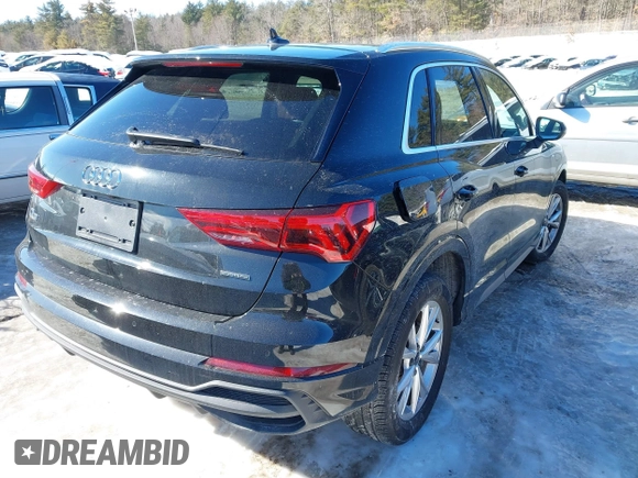2023 Audi Q3 S line Premium with VIN WA1DECF34P1143148, listed as a IAAI auction lot 41566031 with 10,708 mi miles and . Bid and sale history available at DreamBid. Image 4.
