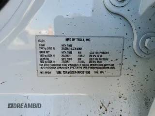 2022 Tesla Model Y Performance с VIN 7SAYGDEF4NF381656, выставлен на аукционе Copart как лот 48758954 с пробегом 18 335 миль миль и Списание • Salvage title. История ставок и продаж доступна на DreamBid. Изображение 12.