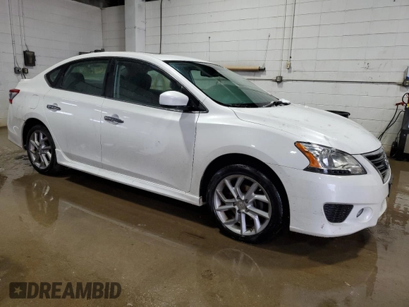 2013 Nissan Sentra S with VIN 3N1AB7APXDL709856, listed as a Copart auction lot 48317025 with 172,603 mi miles and Salvage Title. Bid and sale history available at DreamBid. Image 4.
