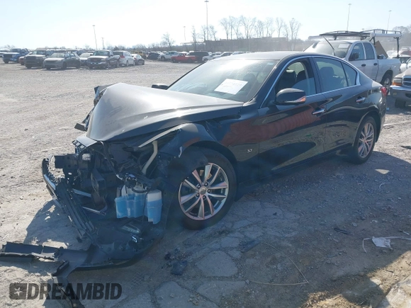 2015 Infiniti Q50 Premium with VIN JN1BV7AR0FM397827, listed as a IAAI auction lot 41774729 with 85,616 mi miles. Bid and sale history available at carsss.com. Image 17.