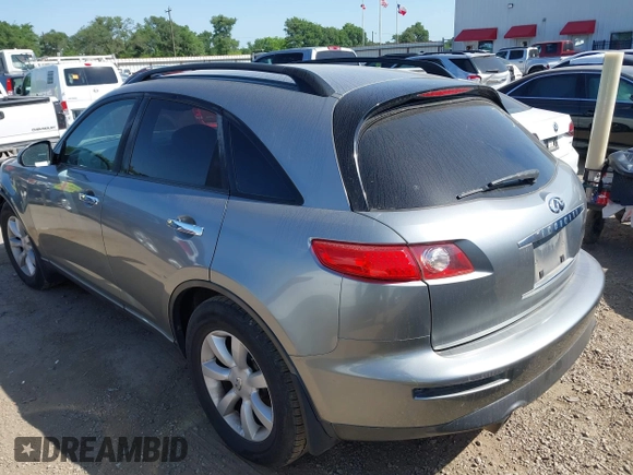 2005 Infiniti FX35 with VIN JNRAS08U55X109879, listed as a IAAI auction lot 42006420 with 150,760 mi miles. Bid and sale history available at carsss.com. Image 3.