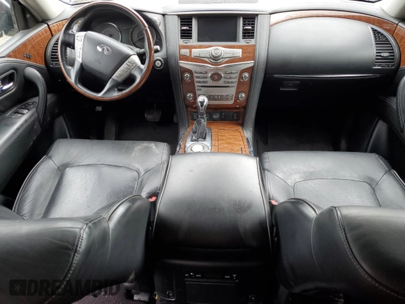 2019 Infiniti QX80 LUXE with VIN JN8AZ2NF6K9687748, listed as a Copart auction lot 45217745 with 123,319 mi miles and Salvage Title. Bid and sale history available at carsss.com. Image 8.