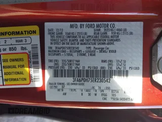 2014 Ford Fusion SE with VIN 3FA6P0H75ER230542, listed as a IAAI auction lot 41890146 with 97,265 mi miles. Bid and sale history available at carsss.com. Image 9.