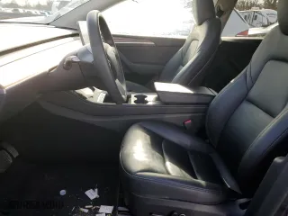 2023 Tesla Model Y Long Range with VIN 7SAYGDEE6PF841748, listed as a Copart auction lot 43748195 with 22,563 mi miles and Salvage Title. Bid and sale history available at carsss.com. Image 7.
