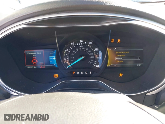 2016 Ford Fusion SE with VIN 3FA6P0H79GR251204, listed as a IAAI auction lot 40745371 with 155,783 mi miles. Bid and sale history available at carsss.com. Image 7.