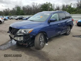 2017 Nissan Pathfinder SV z VIN 5N1DR2MM3HC649040, wystawiony jako Copart lot #61842875 z przebiegiem 109 640 mil mil oraz Szkoda całkowita • Salvage title. Historia ofert i sprzedaży dostępna na DreamBid. Obrazek 1.