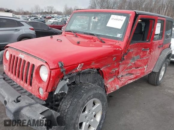 2018 Jeep Wrangler JK Unlimited Sport with VIN 1C4BJWDG0JL807344, listed as a IAAI auction lot 41440494 with 46,300 mi miles. Bid and sale history available at carsss.com. Image 6.