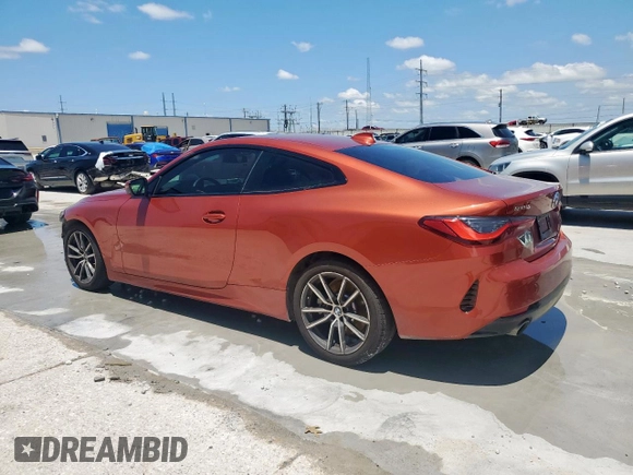 2021 BMW 4 Series 430i with VIN WBA53AP0XMCH23674, listed as a Copart auction lot 59490125 with 66,940 mi miles and Salvage title. Bid and sale history available at DreamBid. Image 2.