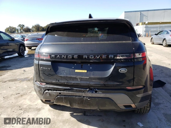 2021 Land Rover Range Rover Evoque R-Dynamic S with VIN SALZT2FX9MH127523, listed as a Copart auction lot 44812753 with 27,393 mi miles. Bid and sale history available at carsss.com. Image 6.