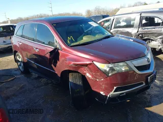 2012 Acura MDX Tech/Entertainment Pkg with VIN 2HNYD2H47CH525996, listed as a IAAI auction lot 41566136 with 216,124 mi miles. Bid and sale history available at carsss.com. Image 1.