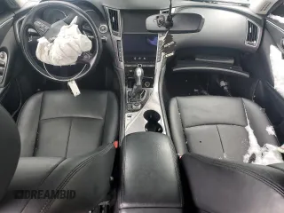 2016 Infiniti Q50 Premium with VIN JN1CV7AR5GM253082, listed as a Copart auction lot 43838735 with Not Provided miles and Salvage Title. Bid and sale history available at DreamBid. Image 8.