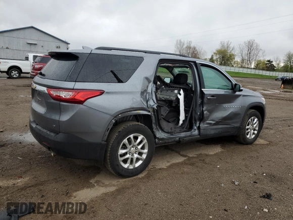 2020 Chevrolet Traverse LT Cloth with VIN 1GNERGKW6LJ126505, listed as a Copart auction lot 55295755 with 33,267 mi miles and Non repairable. Bid and sale history available at DreamBid. Image 3.