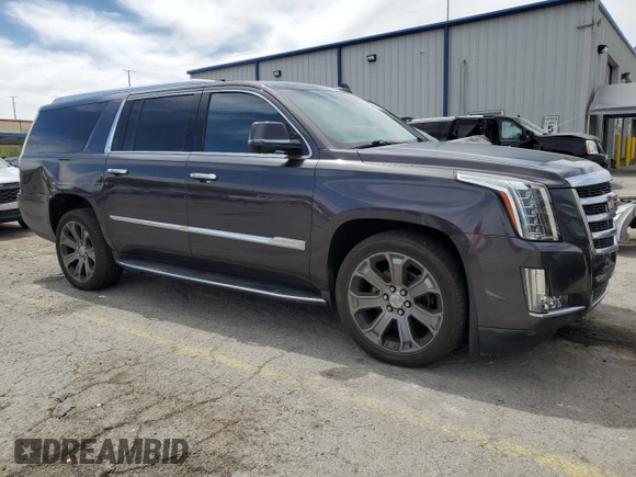 2015 Cadillac Escalade ESV Luxury with VIN 1GYS4SKJ3FR646095, listed as a Copart auction lot 52110345 with 89,818 mi miles and Salvage title. Bid and sale history available at DreamBid. Image 4.