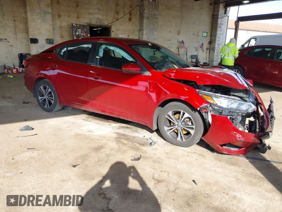 2022 Nissan Sentra SV with VIN 3N1AB8CV8NY296230, listed as a IAAI auction lot 41931030 with 108,696 mi miles and . Bid and sale history available at DreamBid. Image 1.