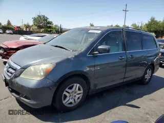2006 Honda Odyssey EX with VIN 5FNRL38456B406549, listed as a Copart auction lot 63462215 with 156,051 mi miles and Salvage title. Bid and sale history available at DreamBid. Image 1.