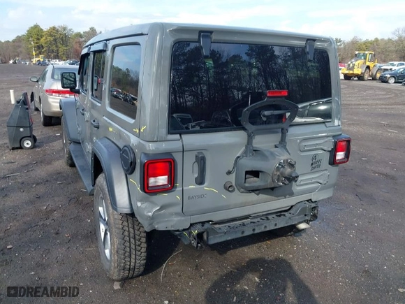 2021 Jeep Wrangler Unlimited Willys Sport with VIN 1C4HJXDGXMW767633, listed as a IAAI auction lot 41700168 with 37,994 mi miles. Bid and sale history available at carsss.com. Image 6.