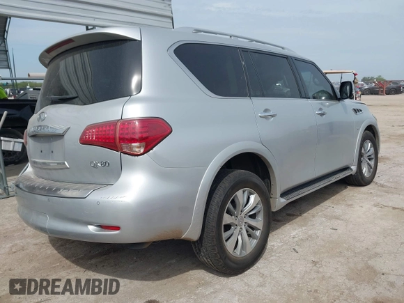 2017 Infiniti QX80 with VIN JN8AZ2NF3H9644820, listed as a IAAI auction lot 42246540 with 142,342 mi miles and . Bid and sale history available at DreamBid. Image 4.