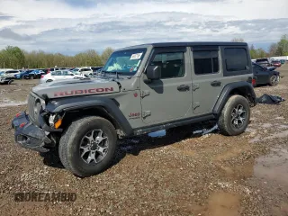 2021 Jeep Wrangler Unlimited Rubicon z VIN 1C4HJXFN0MW599013, wystawiony jako Copart lot #55557195 z przebiegiem 48 744 mil mil oraz Szkoda całkowita • Salvage title. Historia ofert i sprzedaży dostępna na DreamBid. Obrazek 1.