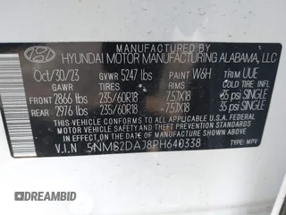 2023 Hyundai Santa Fe SEL z VIN 5NMS2DAJ8PH640338, wystawiony jako IAAI lot #41394066 z przebiegiem 19 064 mil mil oraz . Historia ofert i sprzedaży dostępna na DreamBid. Obrazek 9.