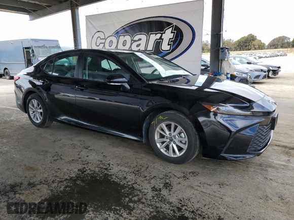 2025 Toyota Camry LE with VIN 4T1DAACK5SU000374, listed as a Copart auction lot 55730745 with 20,010 mi miles and Clean Title. Bid and sale history available at DreamBid. Image 4.
