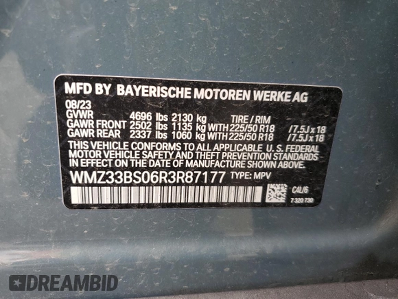 2024 MINI Countryman John Cooper Works with VIN WMZ33BS06R3R87177, listed as a Copart auction lot 77882644 with 8,447 mi miles and Salvage title. Bid and sale history available at DreamBid. Image 14.